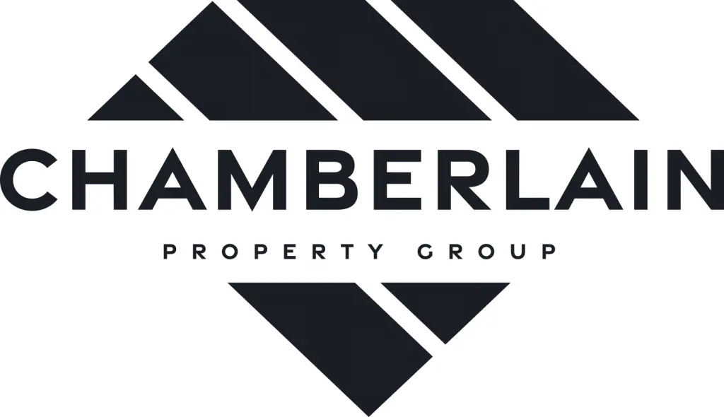 Chamberlain Property Group Logo with Geometric Design