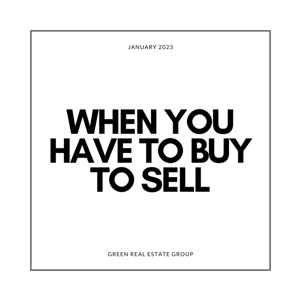 Image of the text "When you have to buy to sell"