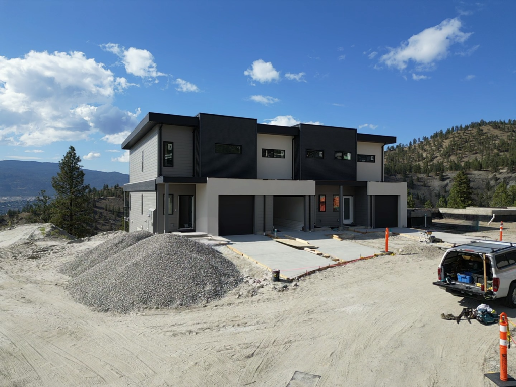 New house being built in the mountains
